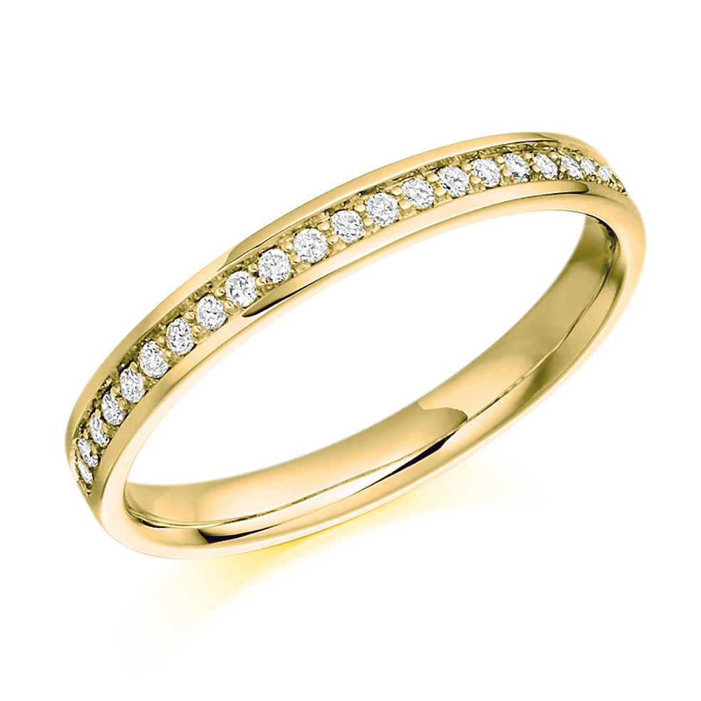 Grain-Set Half Eternity Ring, 0.10ct total (HET4676A) in Yellow Gold