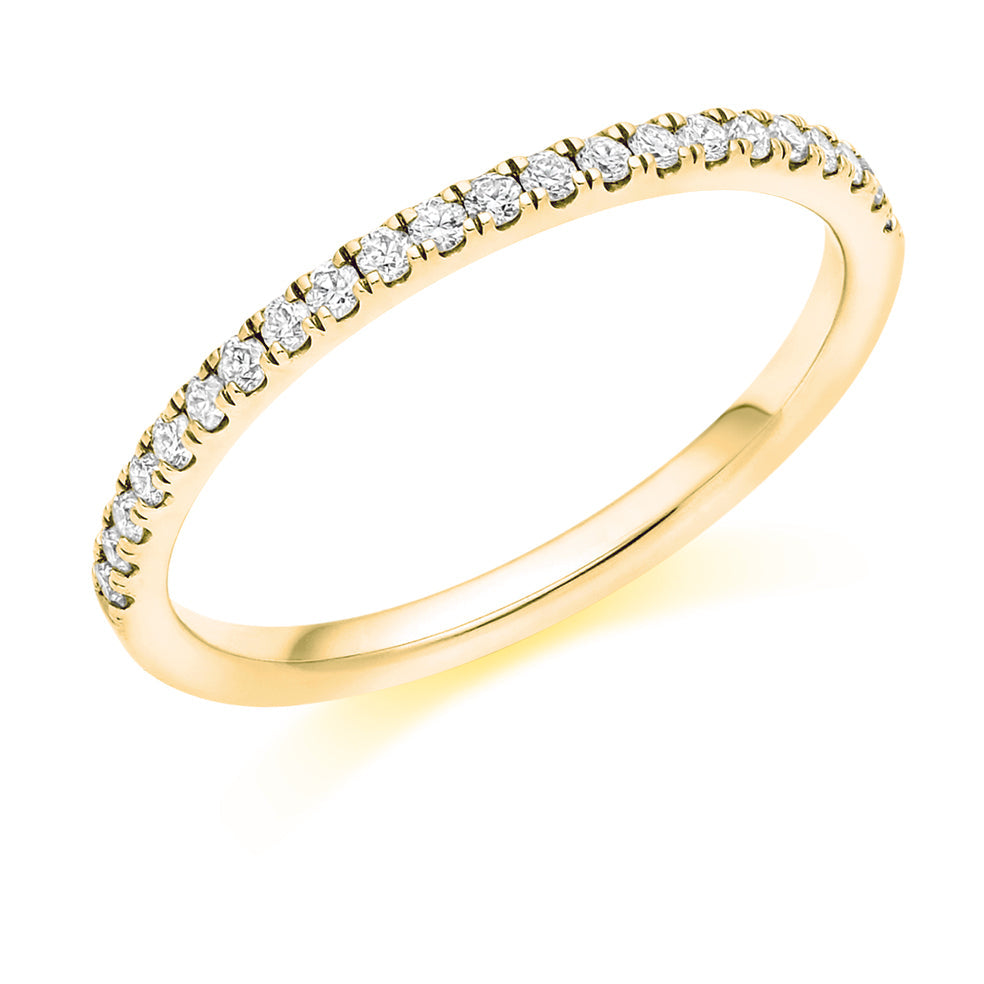 Micro-claw-Set Half Eternity Ring, 0.25ct total (HET4694A) in Yellow Gold