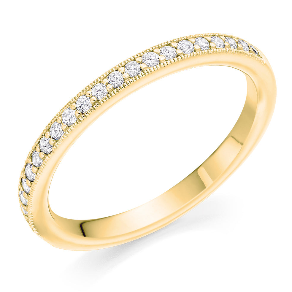Grain-Set Half Eternity Ring, 0.30ct total (HET4747A) in Yellow Gold