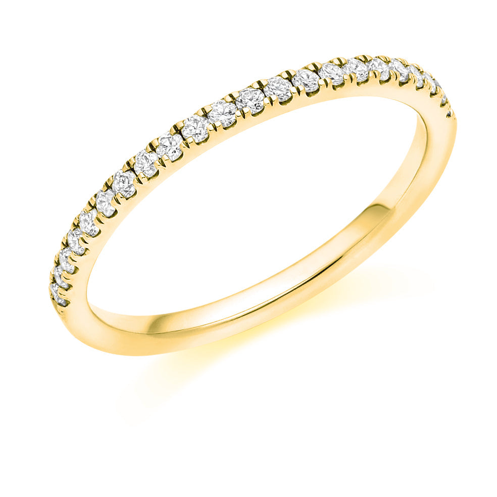 Micro-claw-Set Half Eternity Ring, 0.25ct total (HET4805A) in Yellow Gold