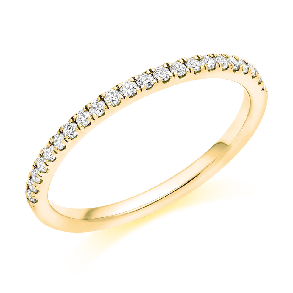 Micro-claw-Set Half Eternity Ring, 0.25ct total (HET4812A) in Yellow Gold