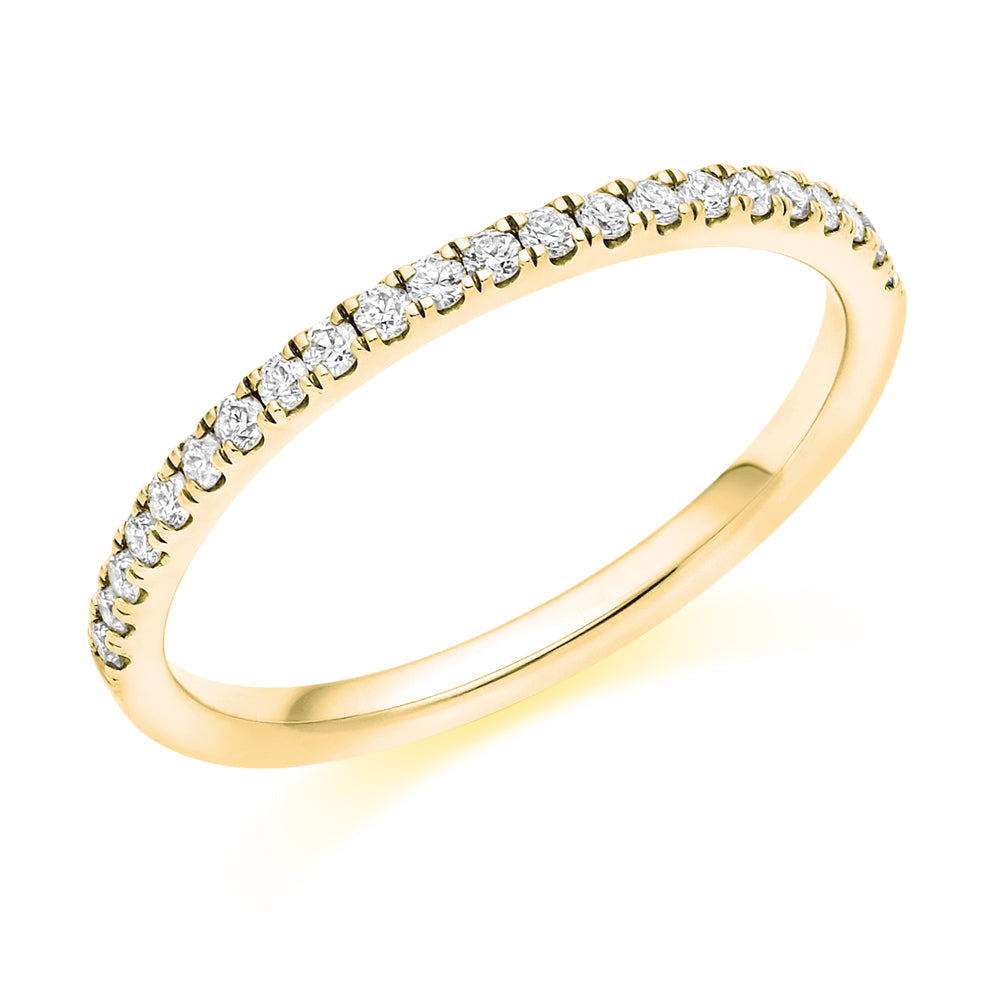Micro-claw-Set Half Eternity Ring, 0.25ct total (HET5141A) in Yellow Gold