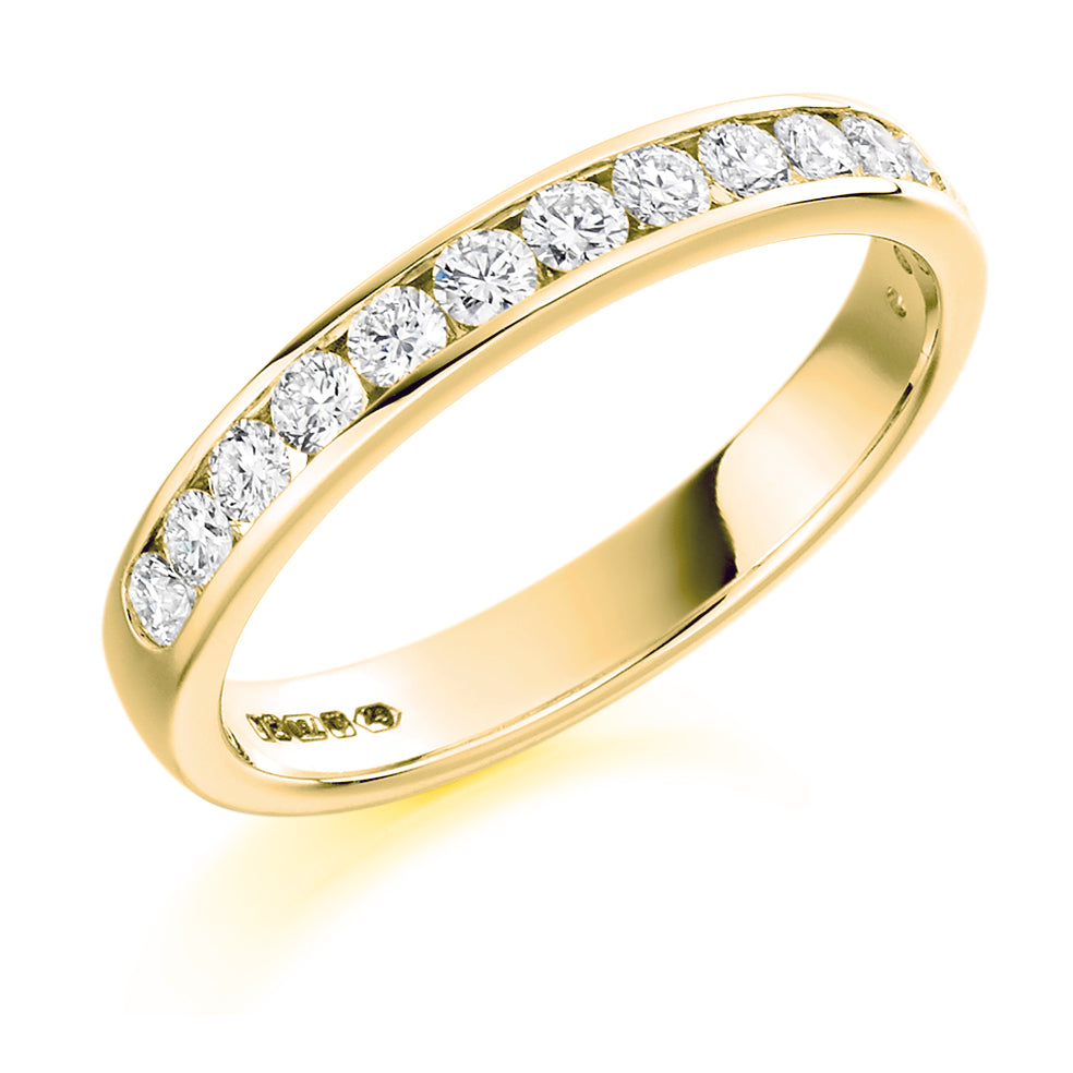 Channel-Set Half Eternity Ring, 0.40ct total (HET5397A) in Yellow Gold