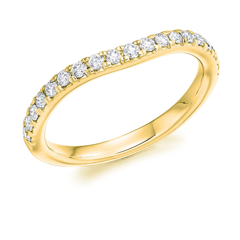 Micro-claw-Set Half Eternity Ring, 0.25ct total (HET5414A) in Yellow Gold