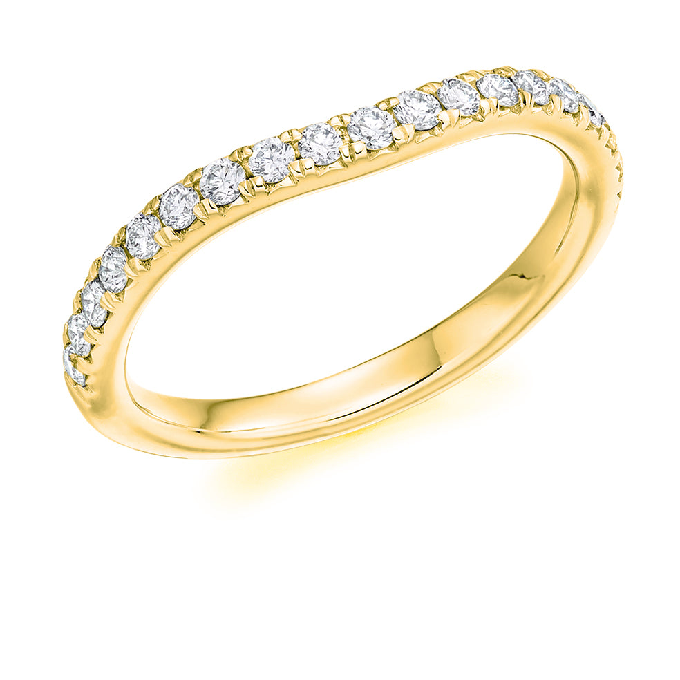 Micro-claw-Set Half Eternity Ring, 0.25ct total (HET5415A) in Yellow Gold