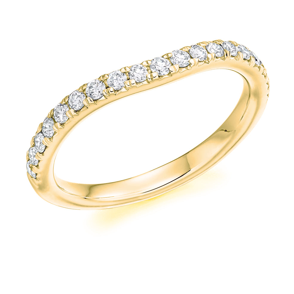 Micro-claw-Set Half Eternity Ring, 0.25ct total (HET5417A) in Yellow Gold