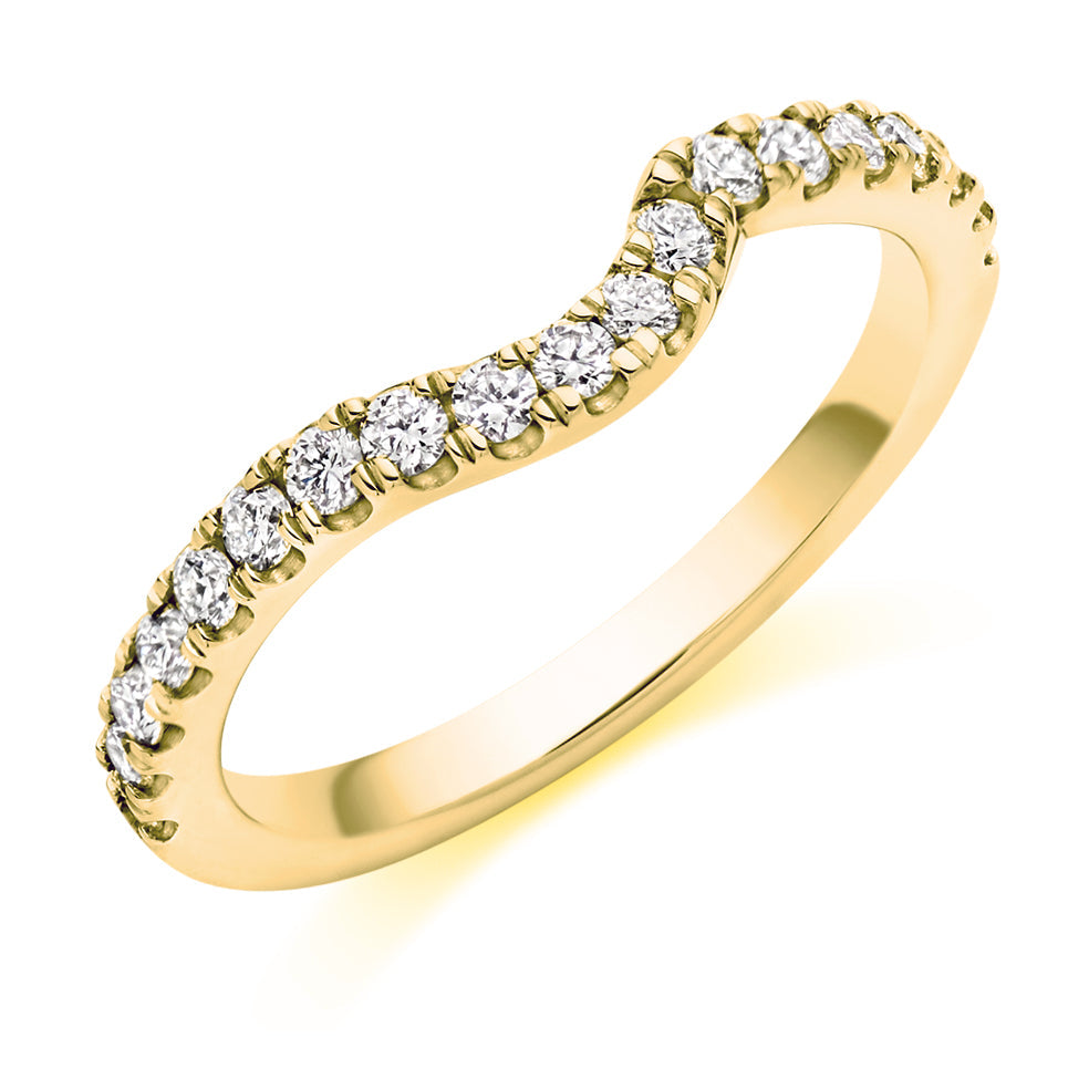 Micro-claw-Set Half Eternity Ring, 0.50ct total (HET6166A) in Yellow Gold