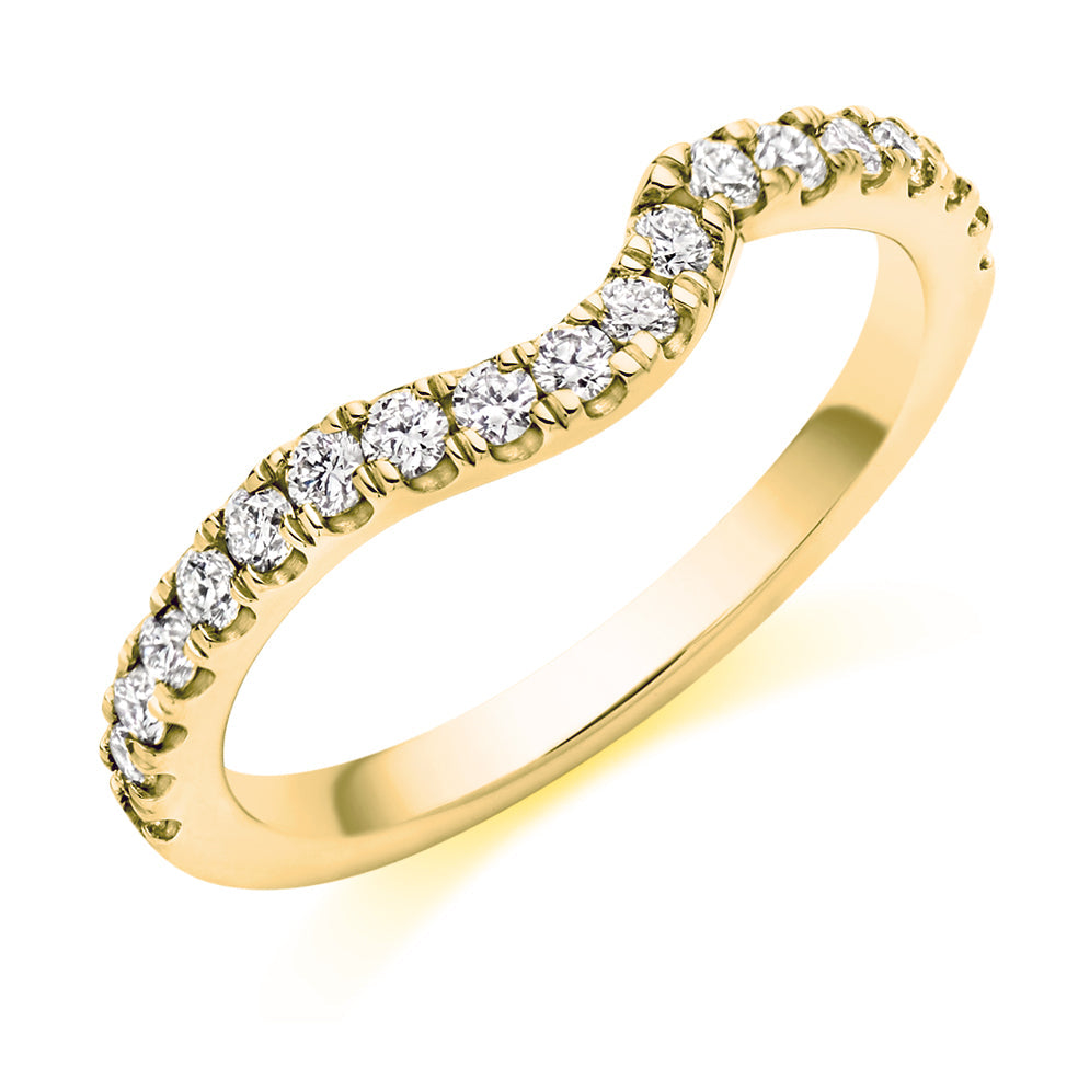 Micro-claw-Set Half Eternity Ring, 0.50ct total (HET6167A) in Yellow Gold