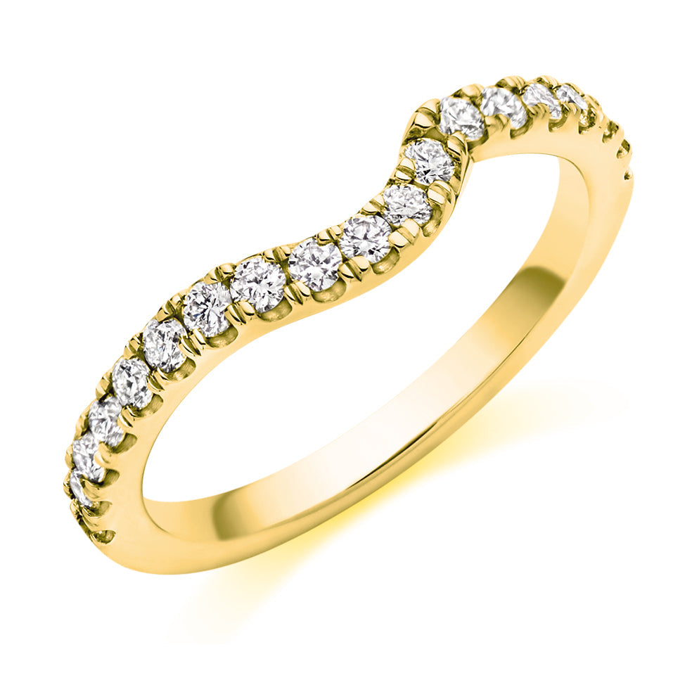 Micro-claw-Set Half Eternity Ring, 0.50ct total (HET6168A) in Yellow Gold