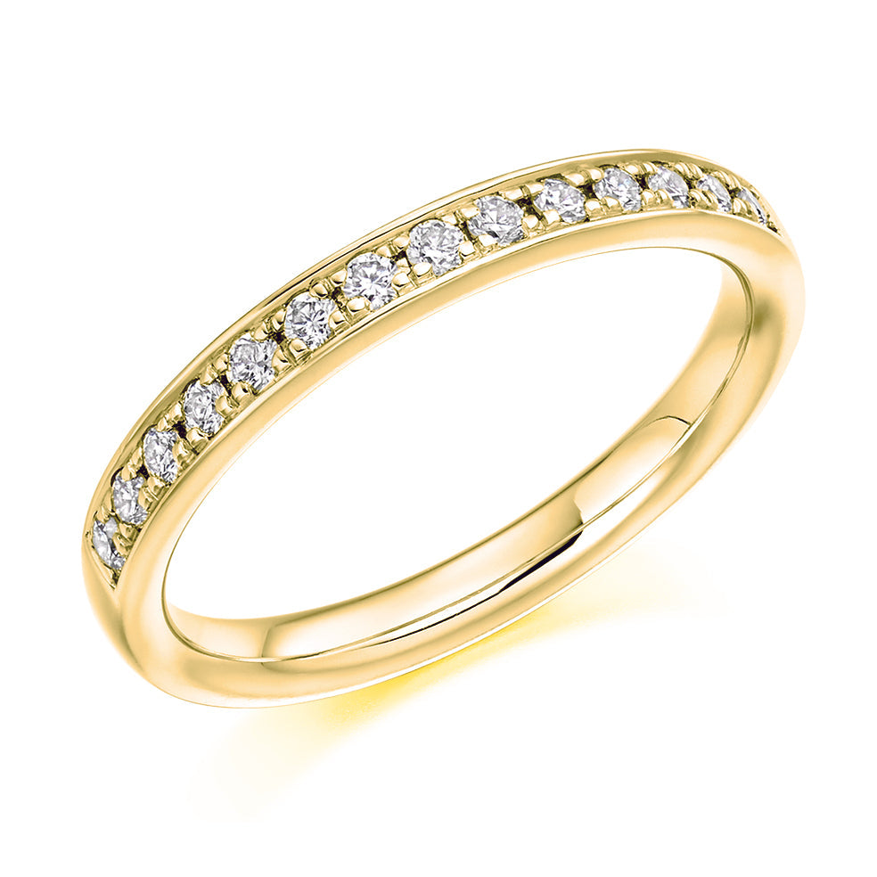Grain-Set Half Eternity Ring, 0.30ct total (HET6204A) in Yellow Gold