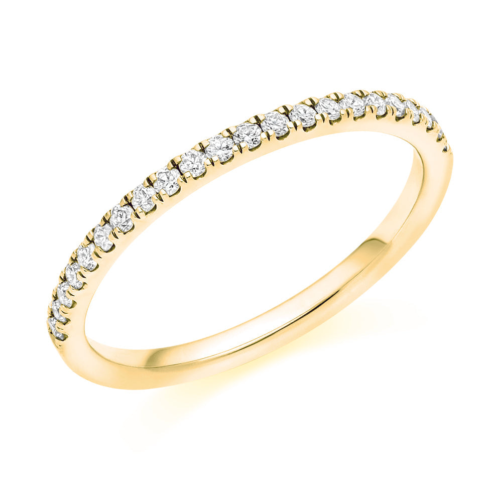 Micro-claw-Set Half Eternity Ring, 0.25ct total (HET6412A) in Yellow Gold