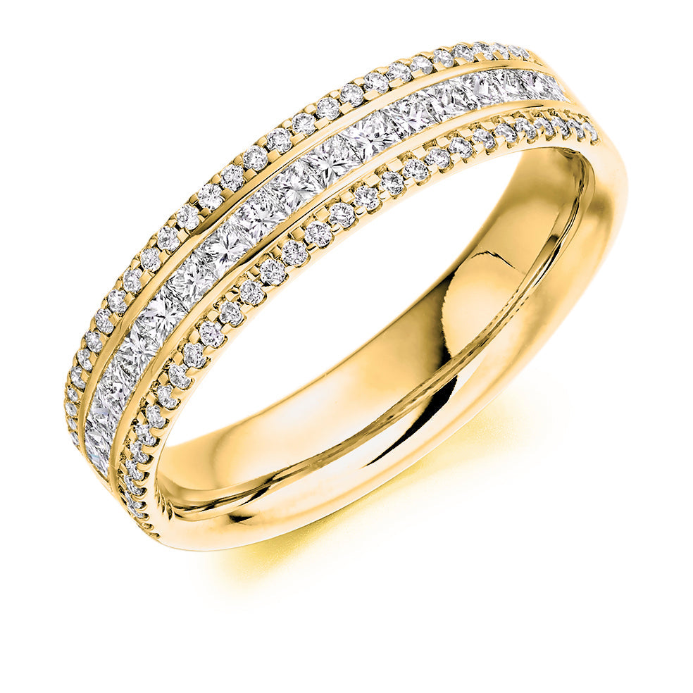 Channel-Set Half Eternity Ring, 0.65ct total in Yellow Gold