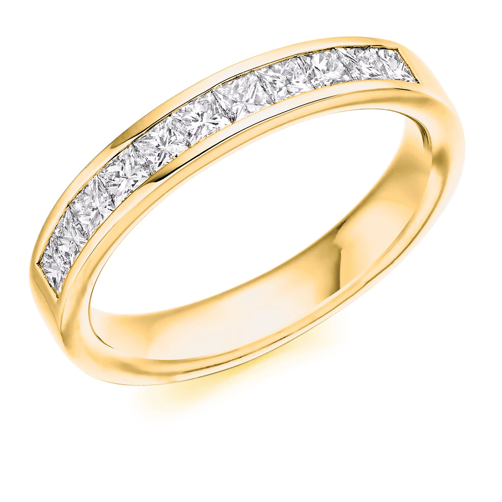 Channel-Set Half Eternity Ring, 0.6ct total (HET8045) in Yellow Gold