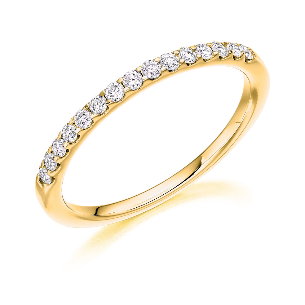 Micro-Claw Half Eternity Ring, 0.25ct total (HET8062) in Yellow Gold