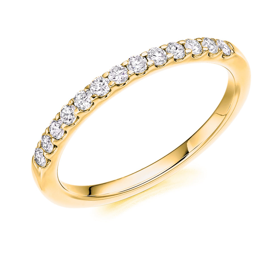 Micro-Claw Half Eternity Ring, 0.3ct total (HET8063) in Yellow Gold