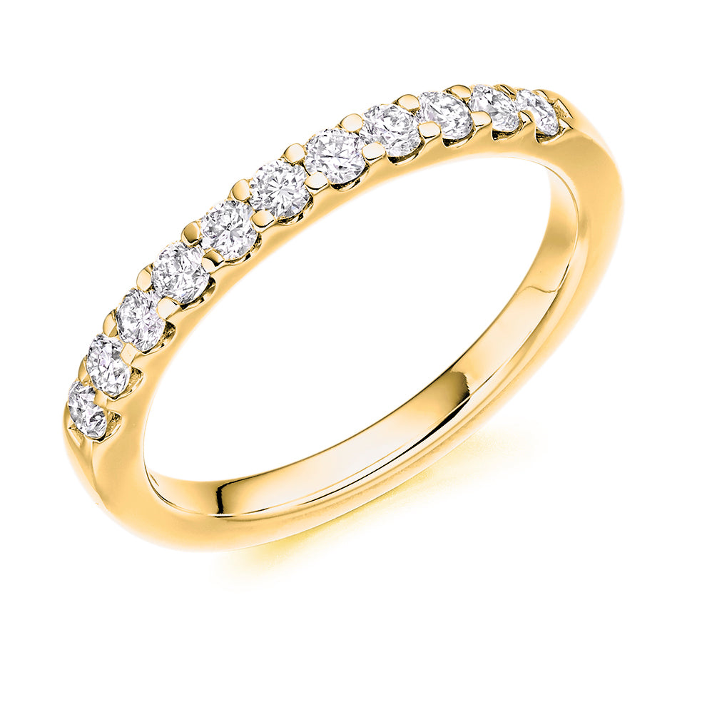 Micro-Claw Half Eternity Ring, 0.4ct total (HET8064) in Yellow Gold