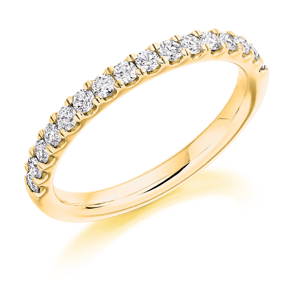Micro-Claw Half Eternity Ring, 0.33ct total (HET8083) in Yellow Gold