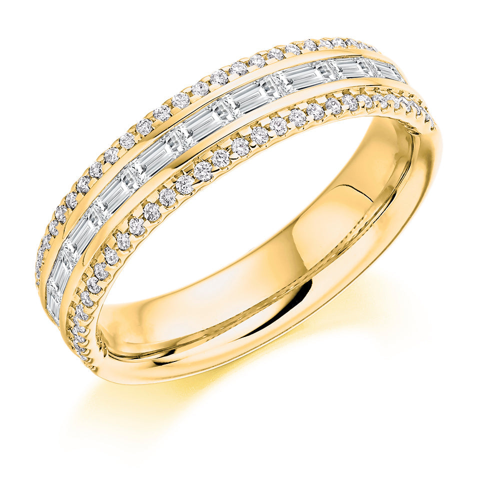 Channel-Set Half Eternity Ring, 0.6ct total (HET8167) in Yellow Gold