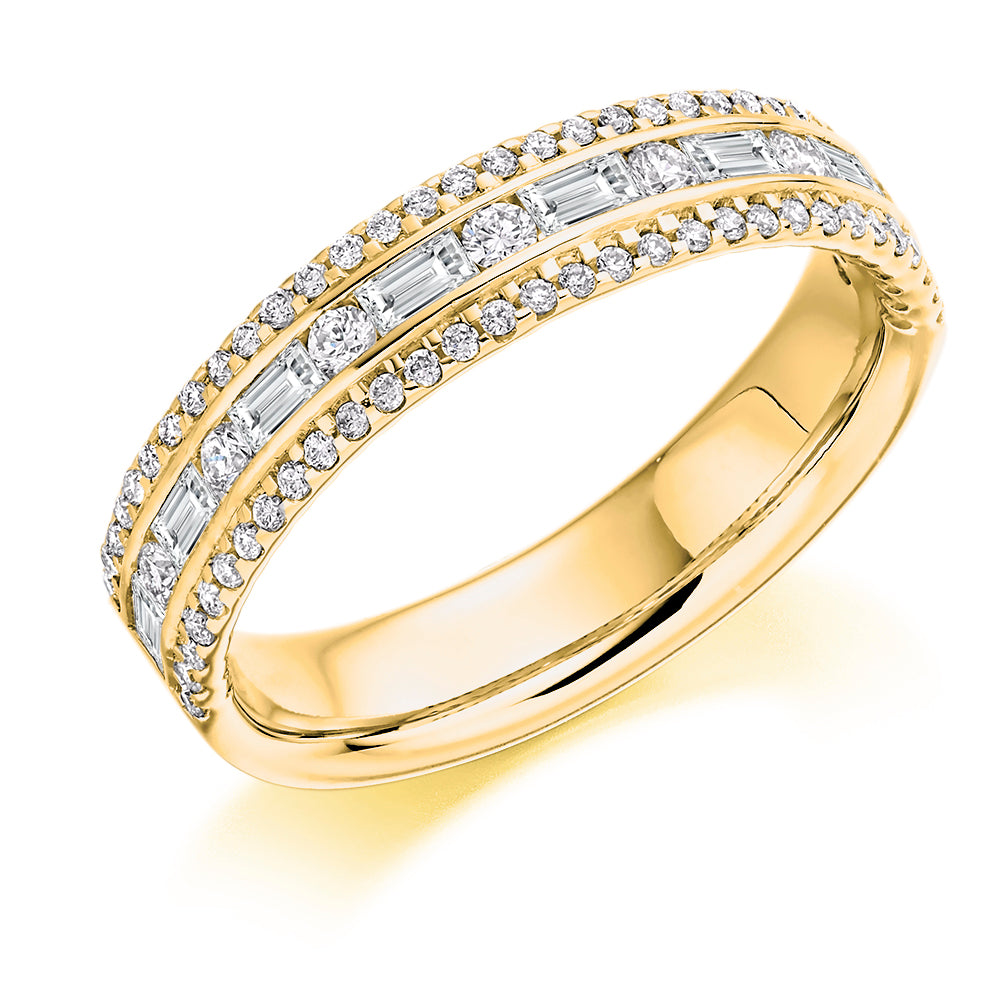 Channel-Set Half Eternity Ring, 0.65ct total (HET8169) in Yellow Gold