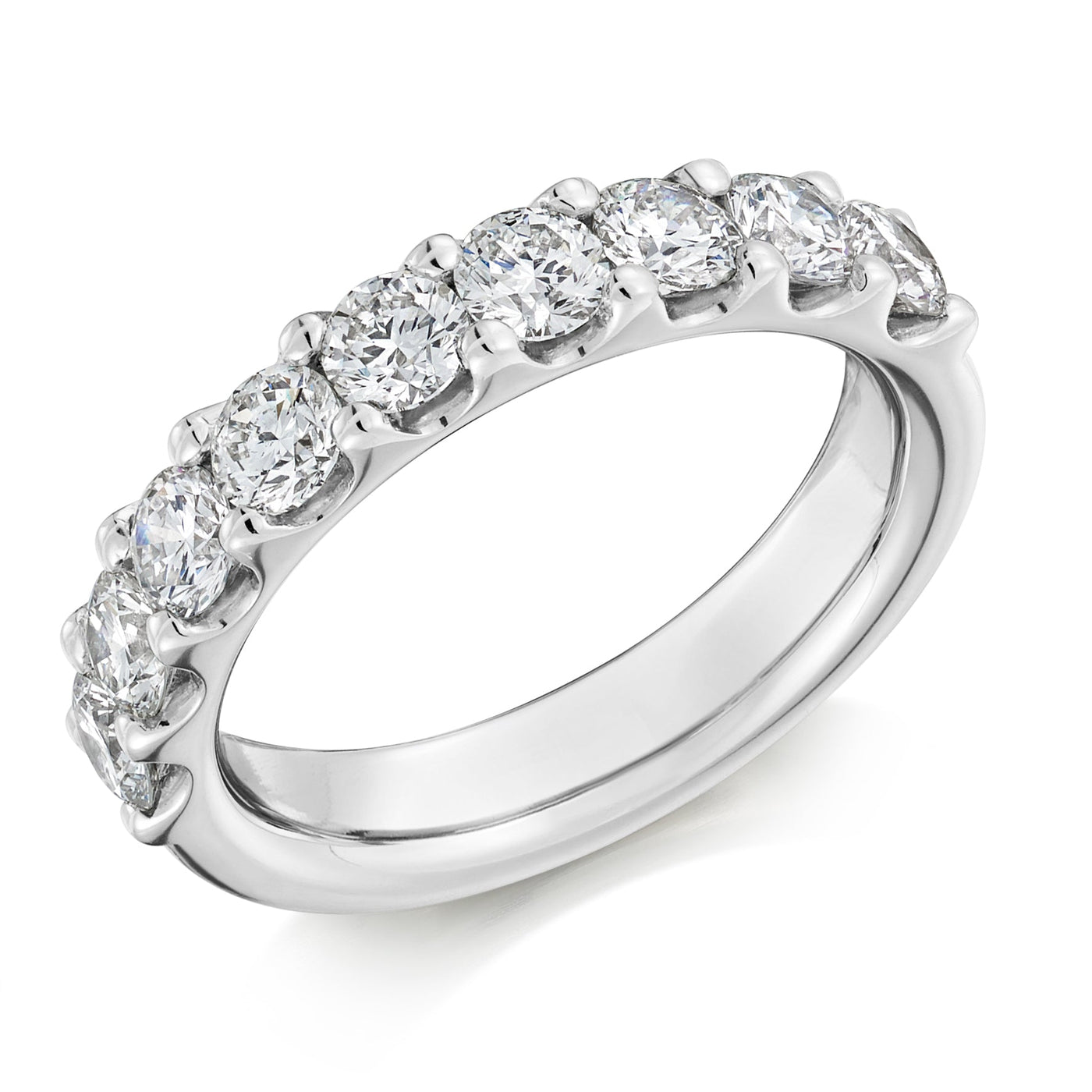 Micro-Claw Half Eternity Ring, 1.5ct total (HET8931) in Yellow Gold