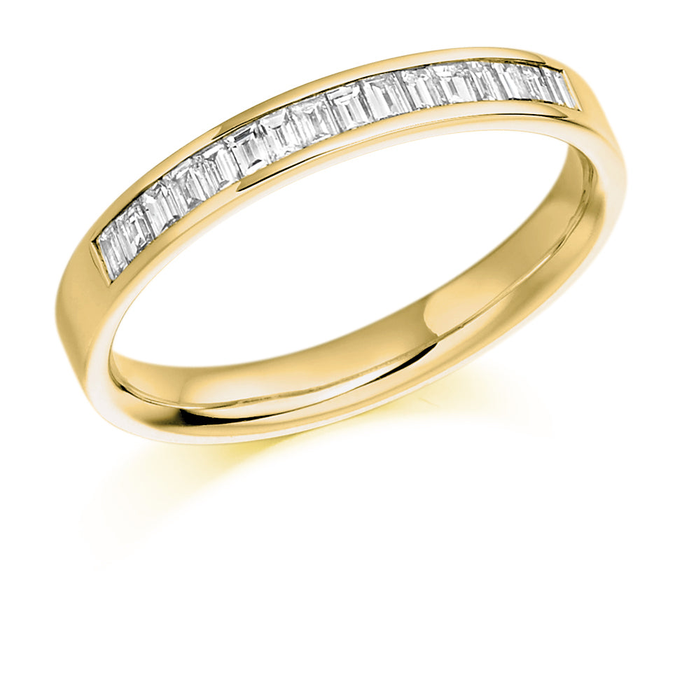 Channel-Set Half Eternity Ring, 0.33ct total (HET924) in Yellow Gold