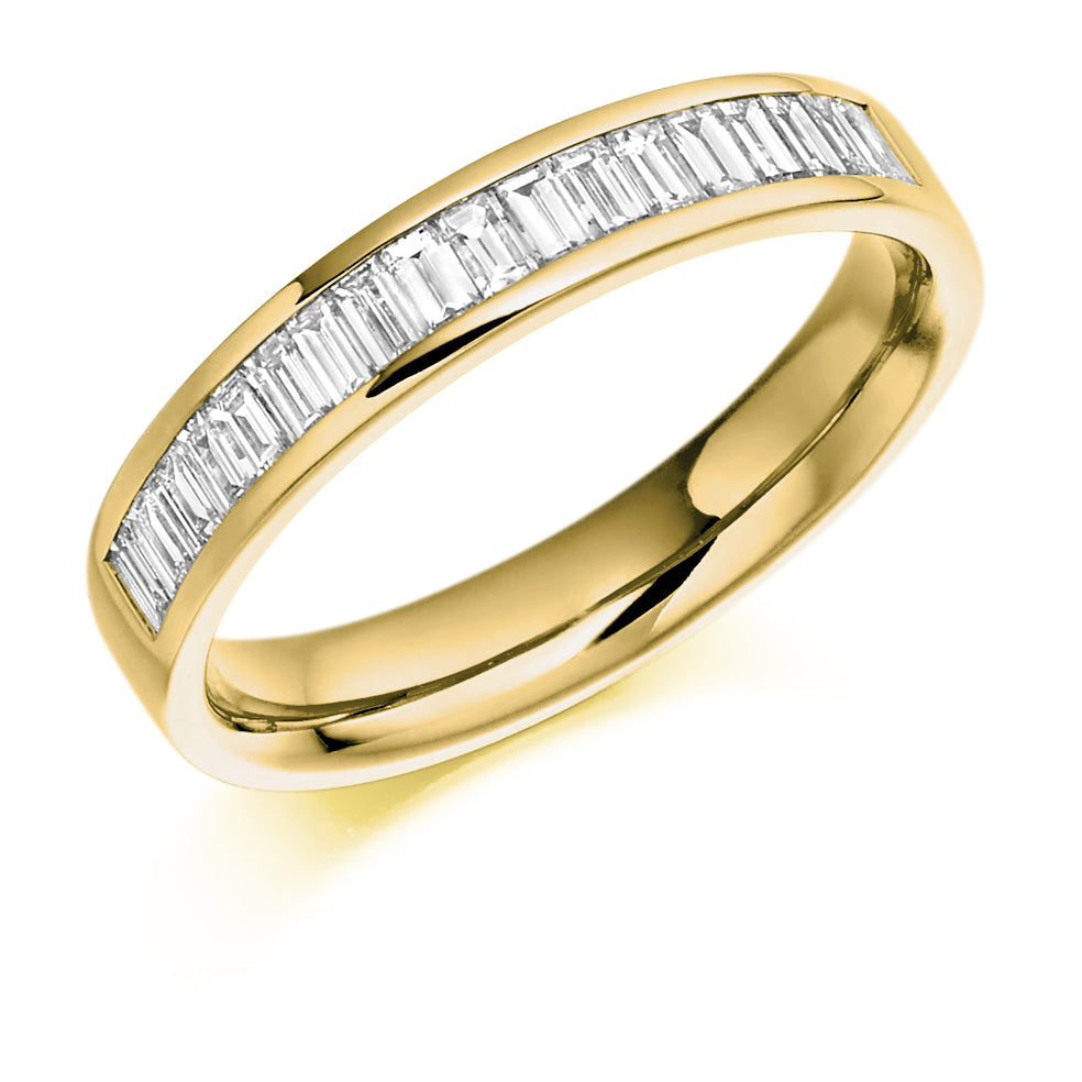 Channel-Set Half Eternity Ring, 0.56ct total (HET925) in Yellow Gold
