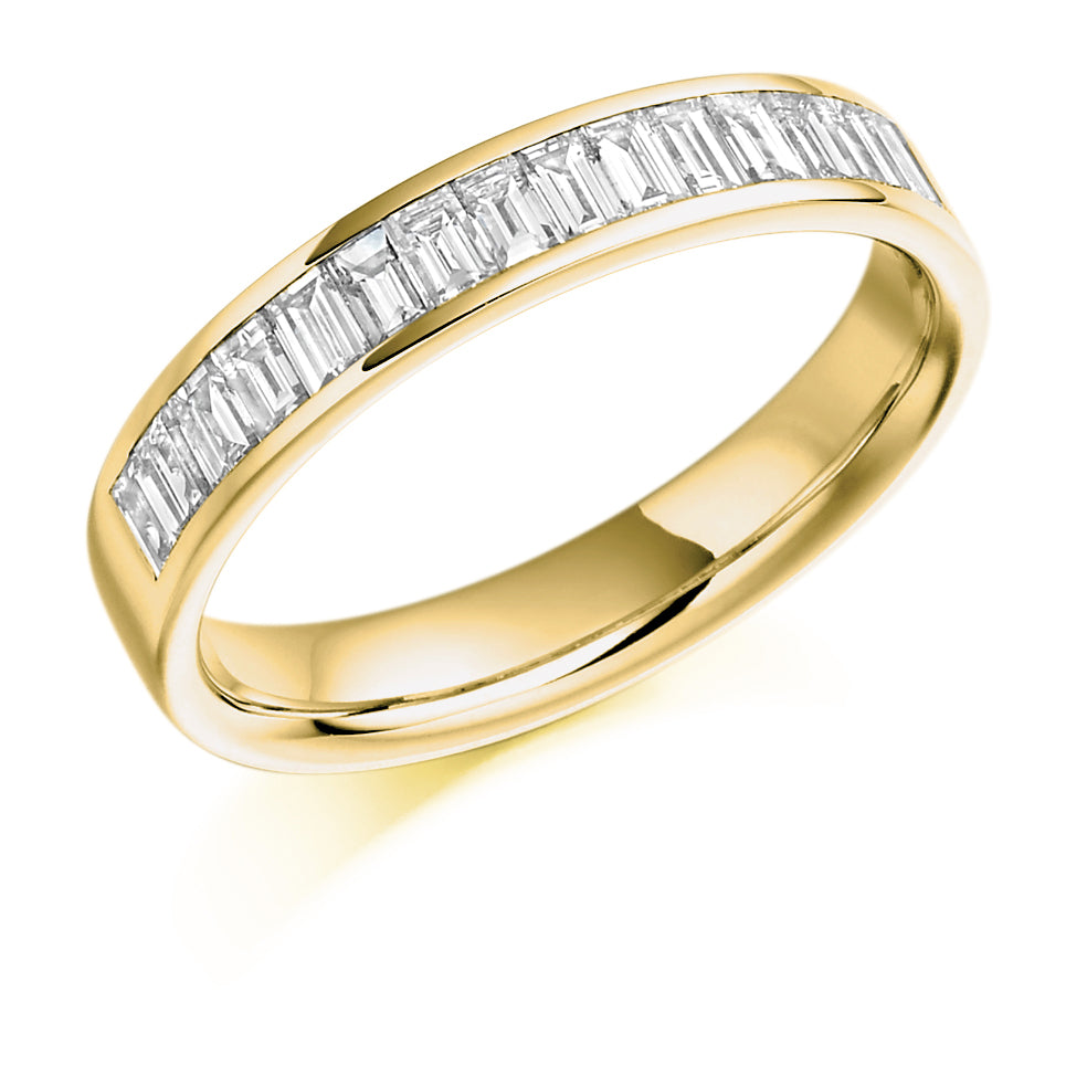 Channel-Set Half Eternity Ring, 0.76ct total (HET926) in Yellow Gold