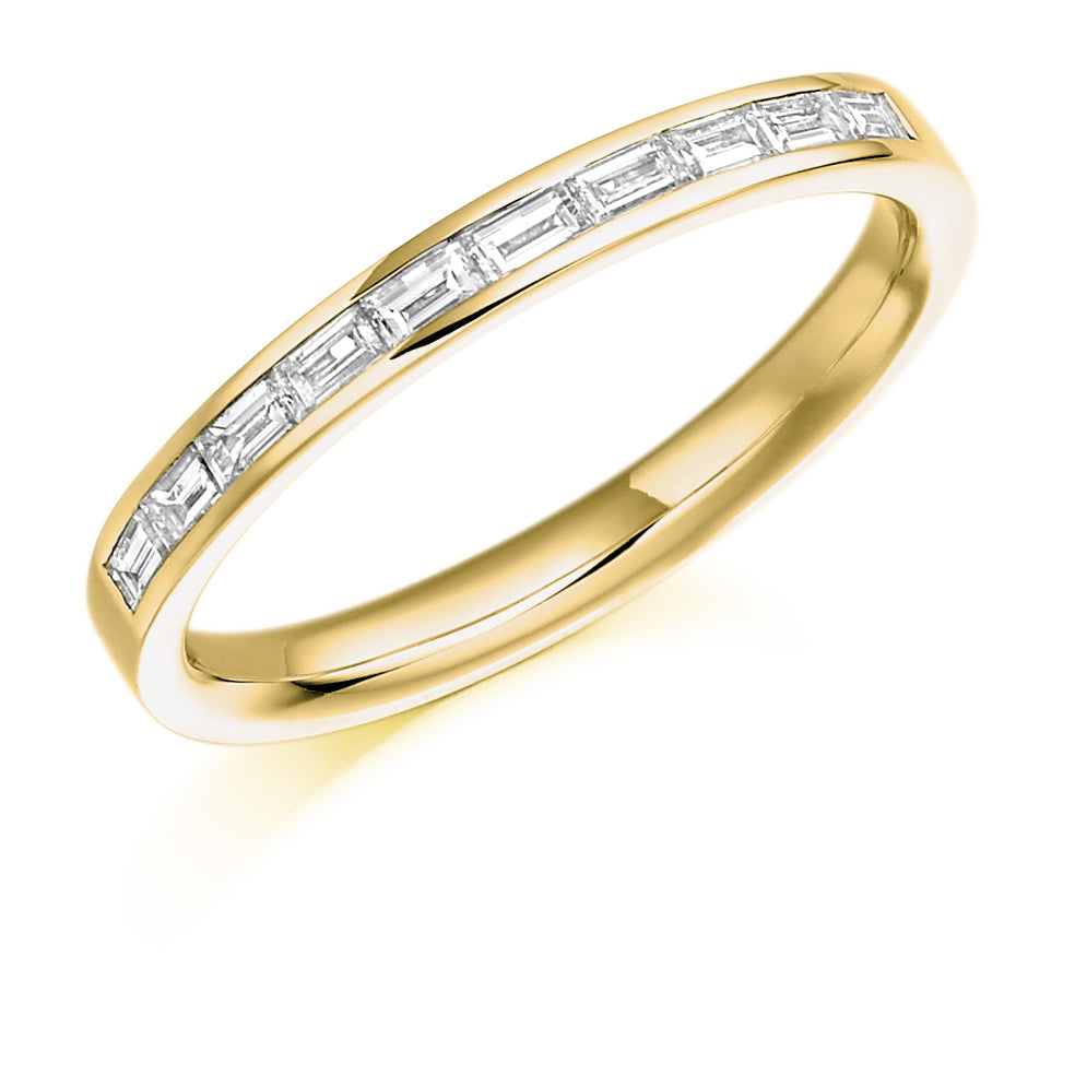 Channel-Set Half Eternity Ring, 0.30ct total (HET941) in Yellow Gold