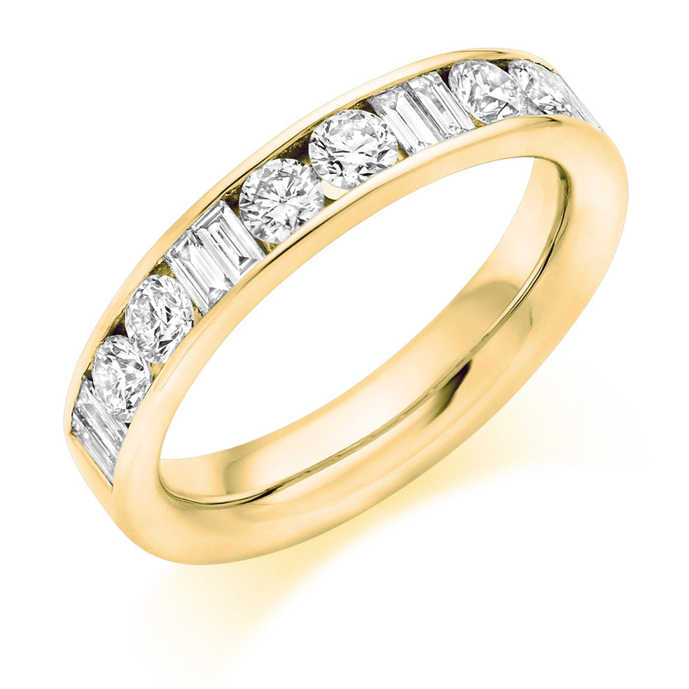 Channel-Set Half Eternity Ring, 1.00ct total (HET9421) in Yellow Gold