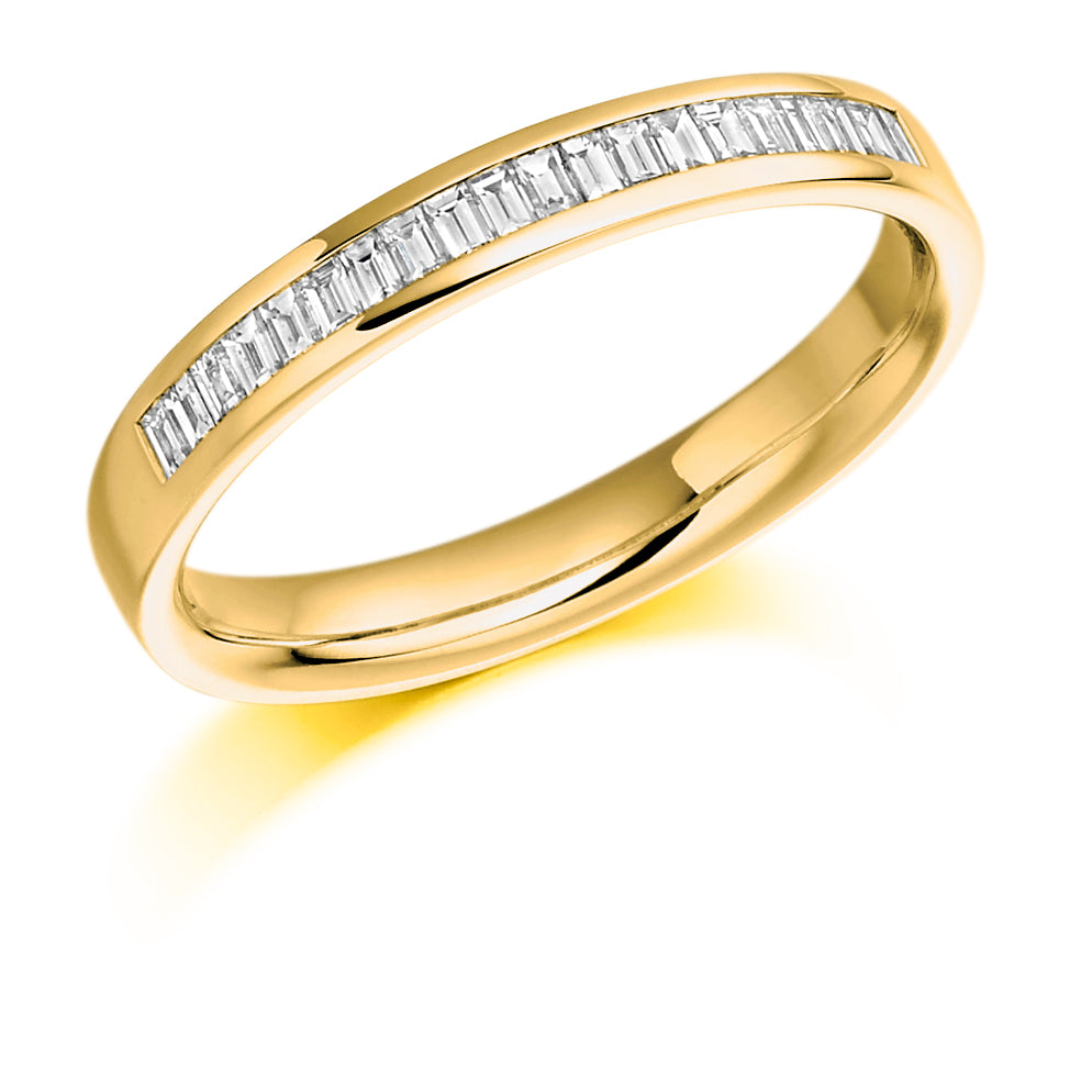Channel-Set Half Eternity Ring, 0.26ct total (HET963) in Yellow Gold