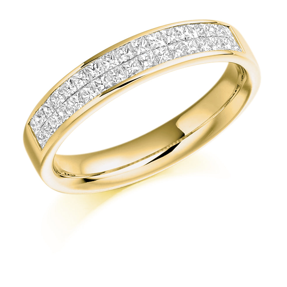 Channel-Set Half Eternity Ring, 0.6ct total (HET987) in Yellow Gold