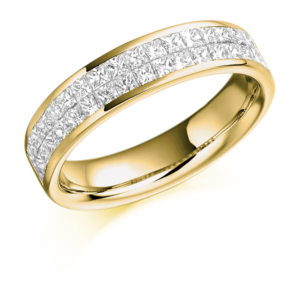 Channel-Set Half Eternity Ring, 1.0ct total (HET988) in Yellow Gold