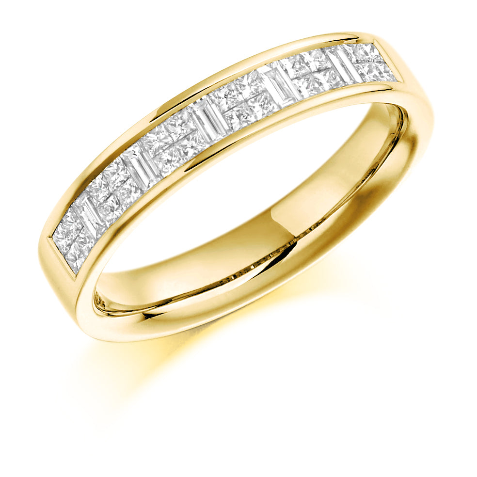 Channel-Set Half Eternity Ring, 0.6ct total (HET989) in Yellow Gold