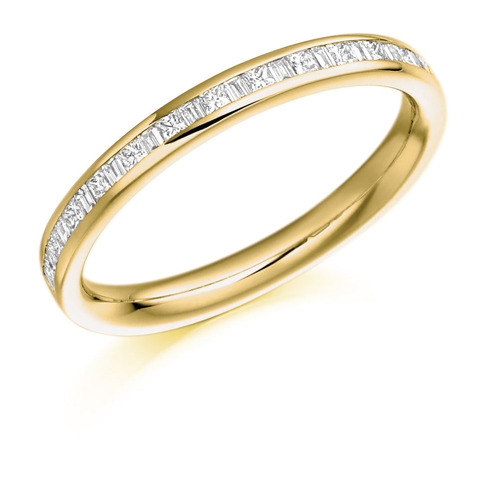 Channel-Set Half Eternity Ring, 0.3ct total (HET996) in Yellow Gold