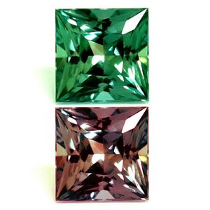 Square Green Alexandrite 0.11ct loose gemstone
