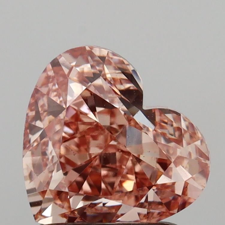 Heart Fancy Pinkish Brown Lab-grown Diamond 1.44ct VS1 loose diamond
