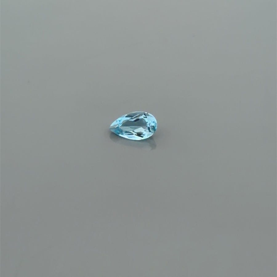 Pear Blue Aquamarine 0.64ct loose gemstone