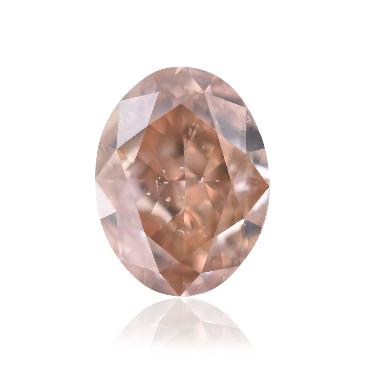 Oval Fancy Deep Brown Pink Natural Diamond 0.54ct SI1 loose diamond