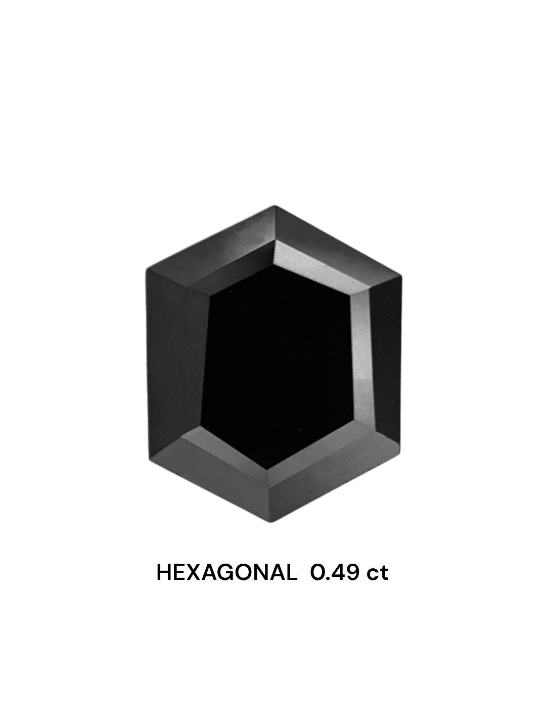 Hexagonal Fancy Black Natural Diamond 0.49ct VVS2 loose diamond