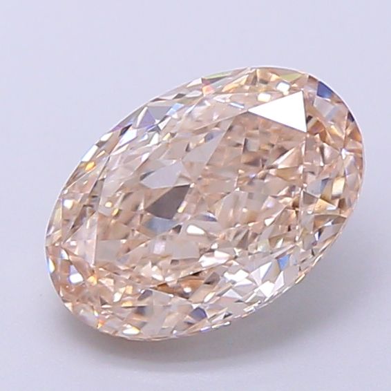 Oval Very Light Brown Lab-grown Diamond 1.86ct VVS2 loose diamond