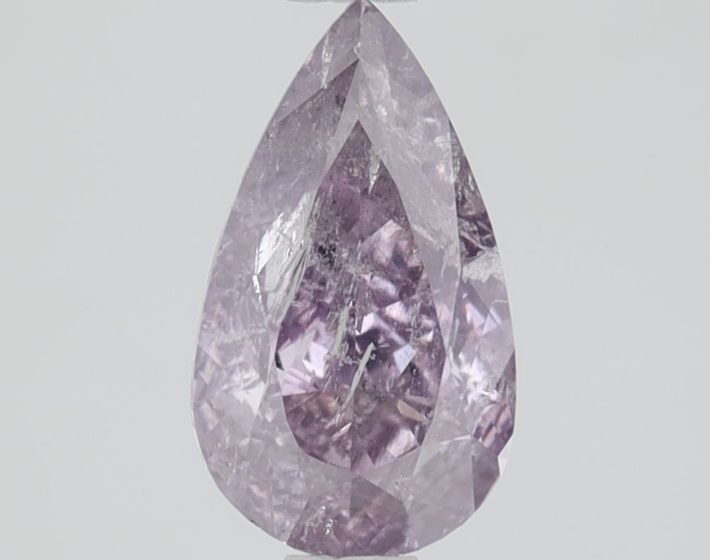 Pear Fancy Grayish Pink Purple Natural Diamond 1ct I3 loose diamond