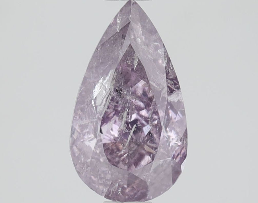 Pear Fancy Grayish Pink Purple Natural Diamond 1ct I3 loose diamond