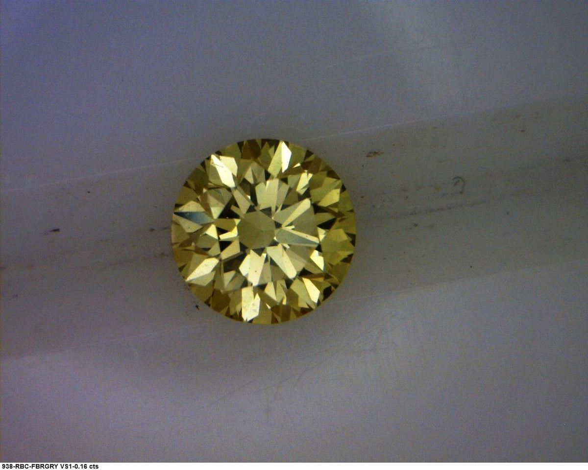 Round Fancy Brownish Greenish Yellow Natural Diamond 0.16ct loose diamond