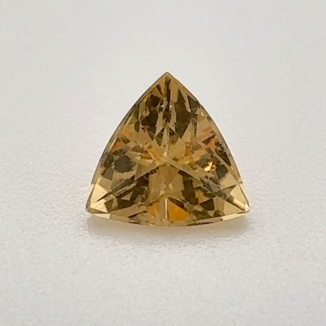 Trilliant Yellow Topaz 0.68ct loose gemstone