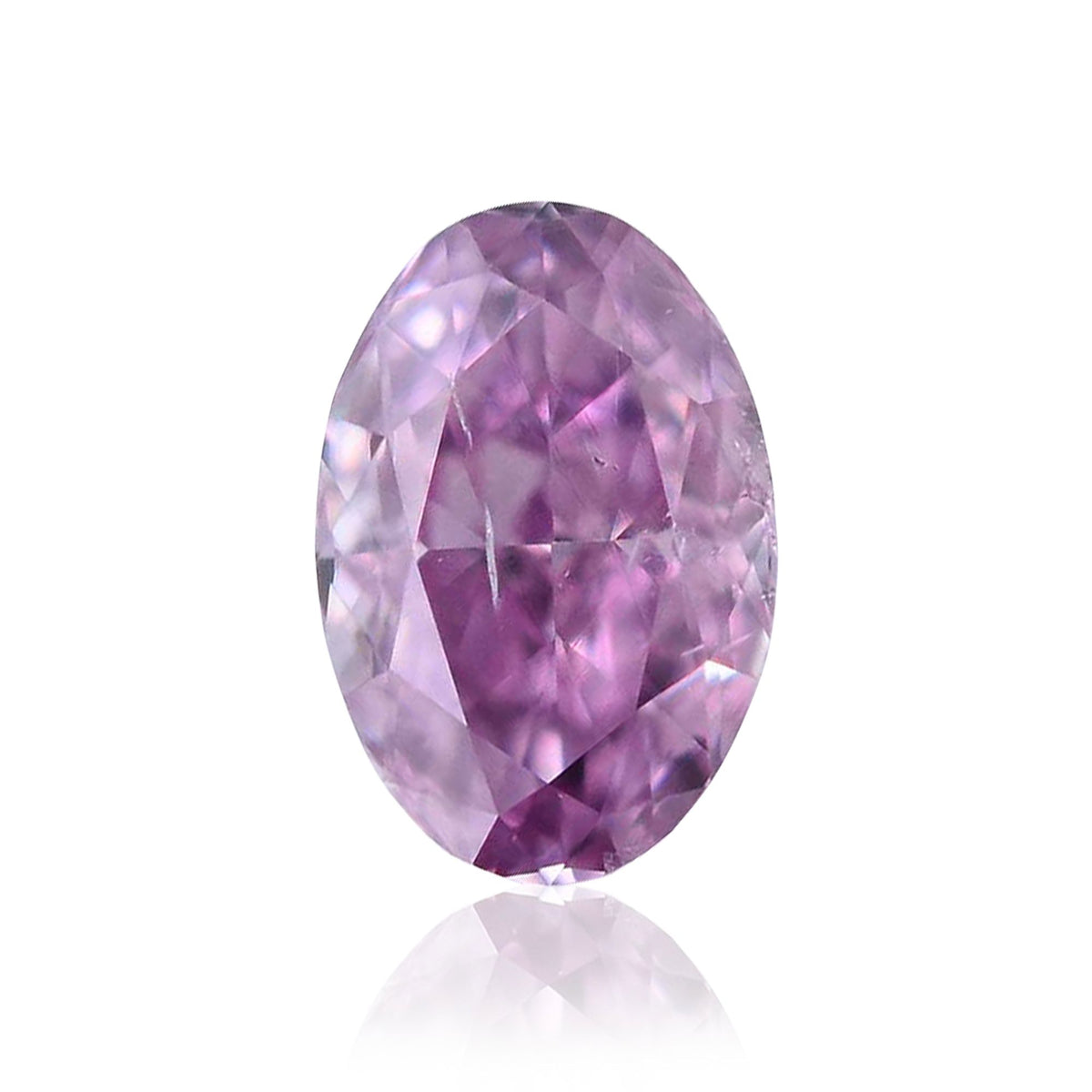Oval Fancy Intense Pink Purple Natural Diamond 0.11ct loose diamond