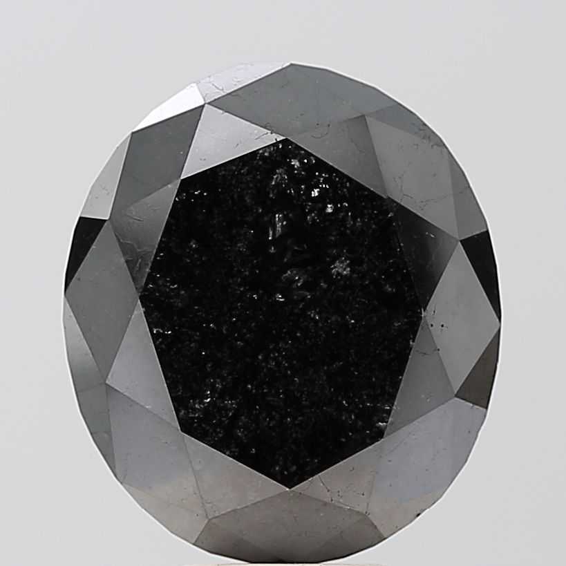 Oval Fancy Black Natural Diamond 6.94ct VS1 loose diamond