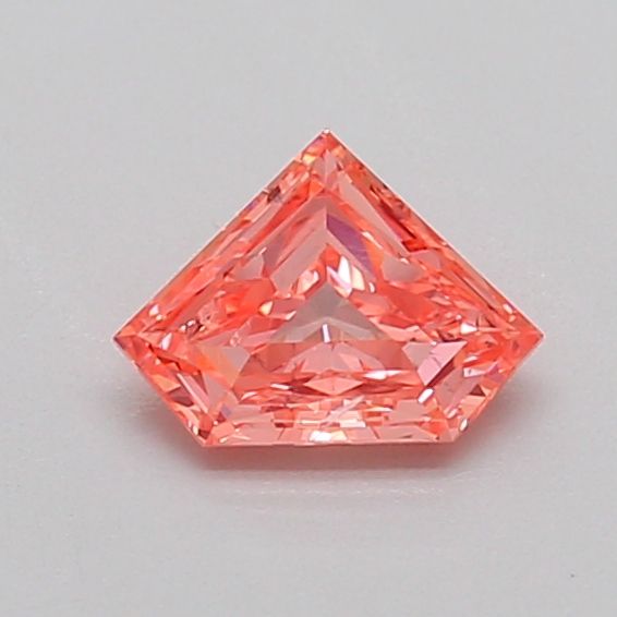 Pentagonal Fancy Vivid Orangey Pink Lab-grown Diamond 0.4ct SI2 loose diamond