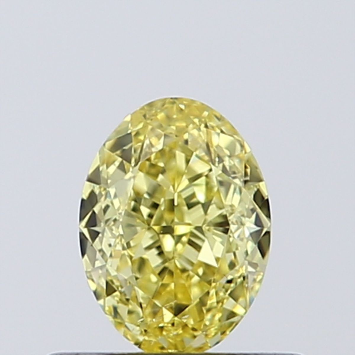 Oval Fancy Intense Yellow Natural Diamond 0.5ct SI1 loose diamond