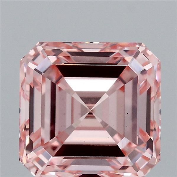 Square Emerald Fancy Intense Pink Lab-grown Diamond 3.25ct VS1 loose diamond
