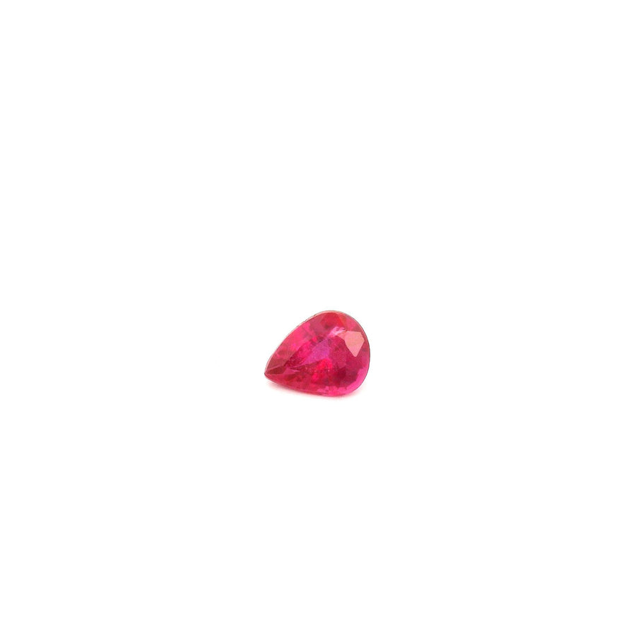 Pear Red Ruby 0.23ct loose gemstone